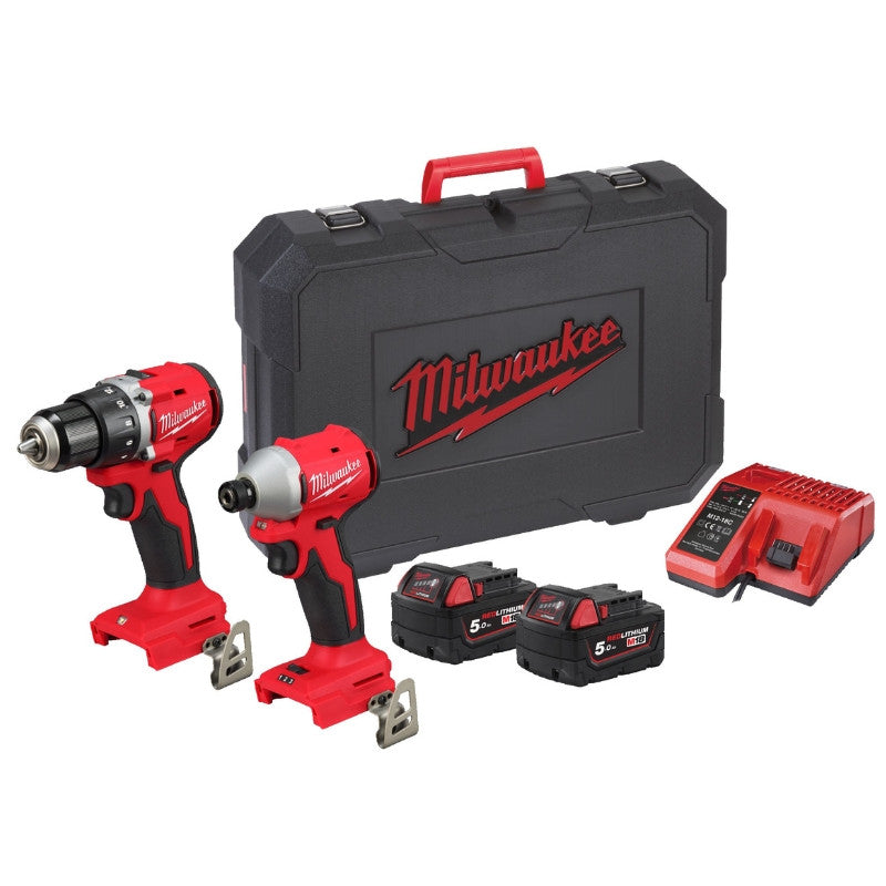 Pack 2 outils 18v 2x5ah blcpp2b-502c 4933492837 milwaukee