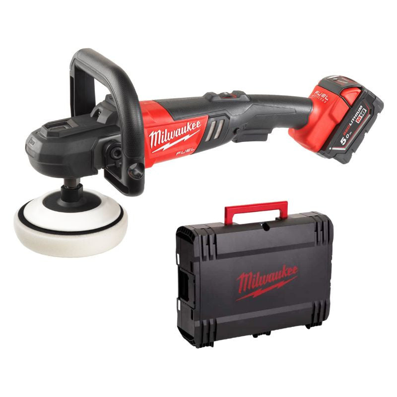 Polisseuse 180mm 18v 5ah m18 fap180-502x 4933451550 milwaukee