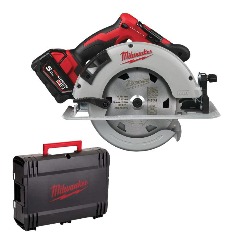 Scie circulaire 18v 5ah m18 blcs66-502x 4933464590 milwaukee