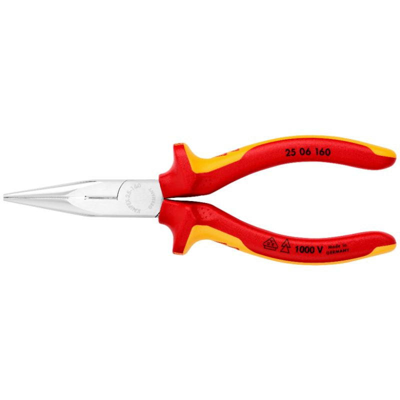 Pince à becs demi-ronds 160mm 1000v tranchant 25 06 160 sb knipex