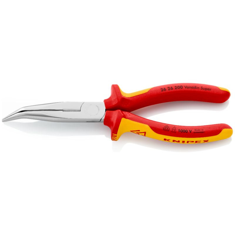 Pince à becs demi-ronds 200mm 40° 1000v tranchant 26 26 200 sb knipex