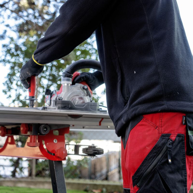 Scie circulaire à carrelage tc-125 g2 + rails 51949 51951 rubi