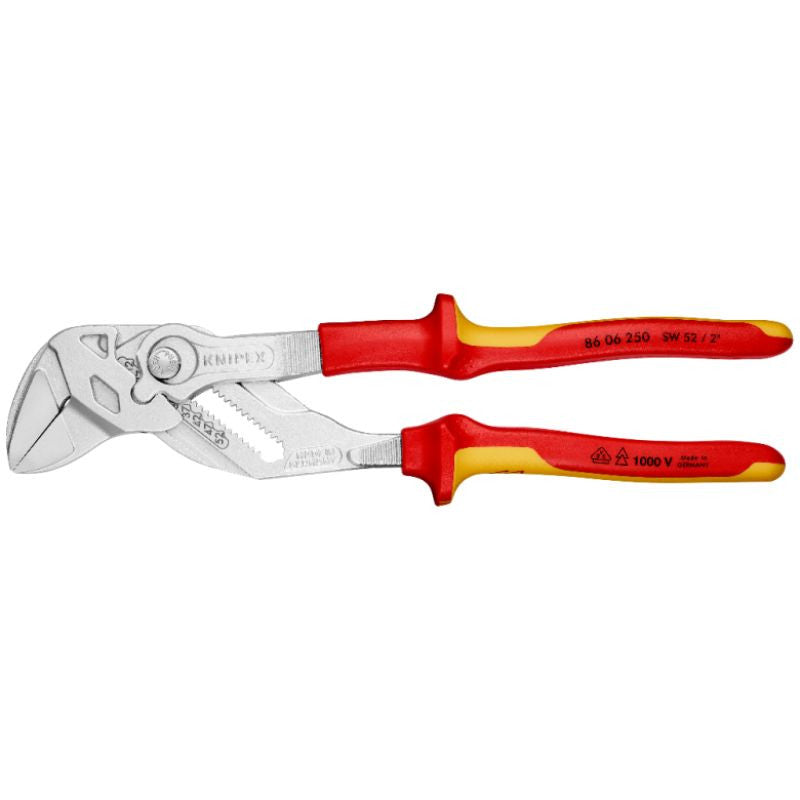 Pince-clé 250mm 52mm 1000v bi-matière 86 06 250 sb knipex