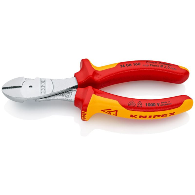 Pince coupante de côté 1000 v démultiplication 74 06 knipex
