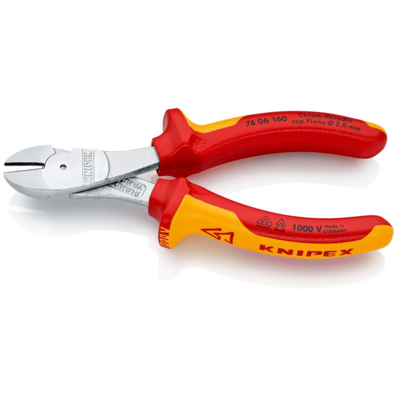 Pince coupante de côté 1000 v démultiplication 74 06 knipex