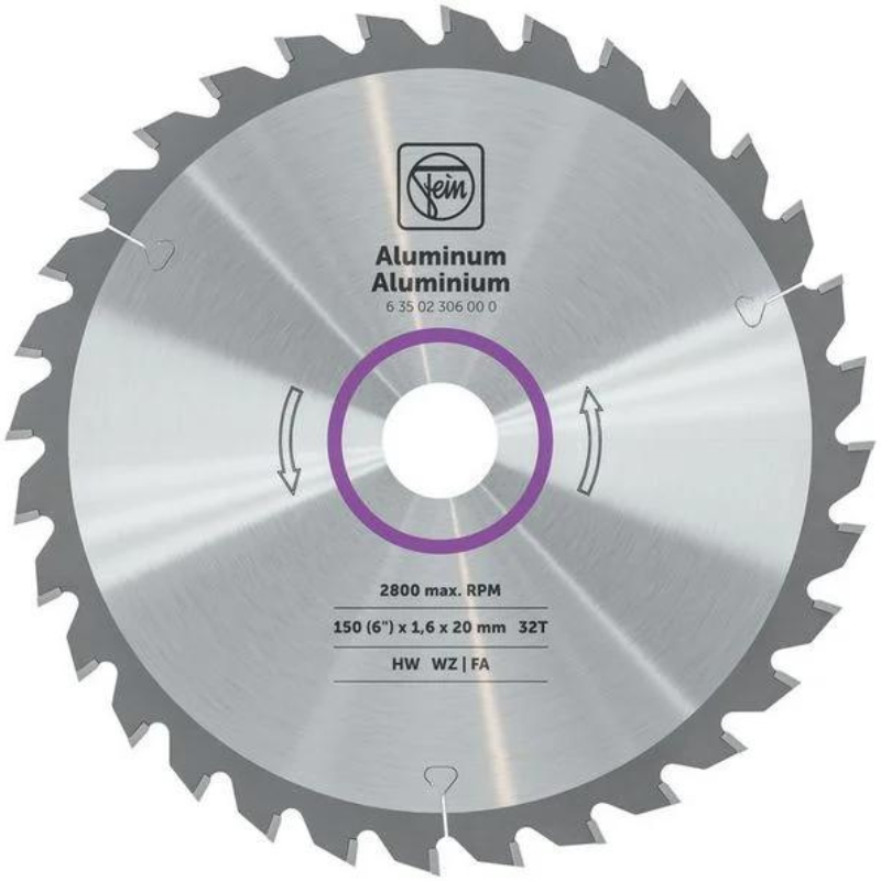 Lame de scie circulaire alu ø 150 a20 d32 1,6 mm 63502306000 fein