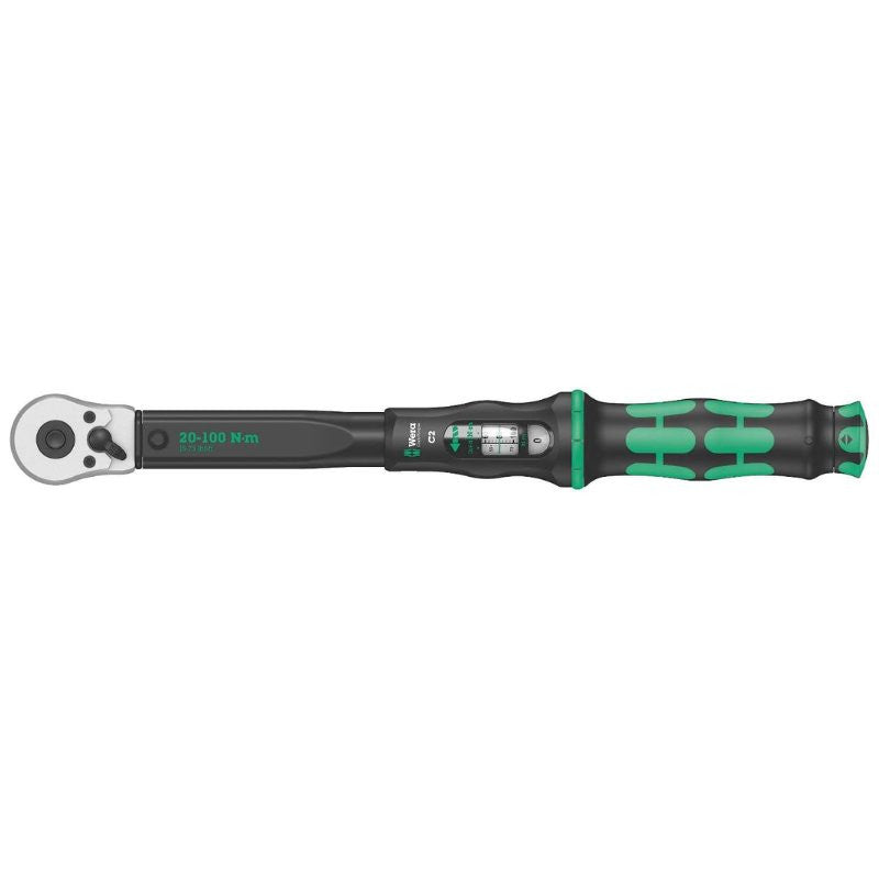 Clé dynamométrique à cliquet 20 à 100 nm 1/2'' 05075621001 wera