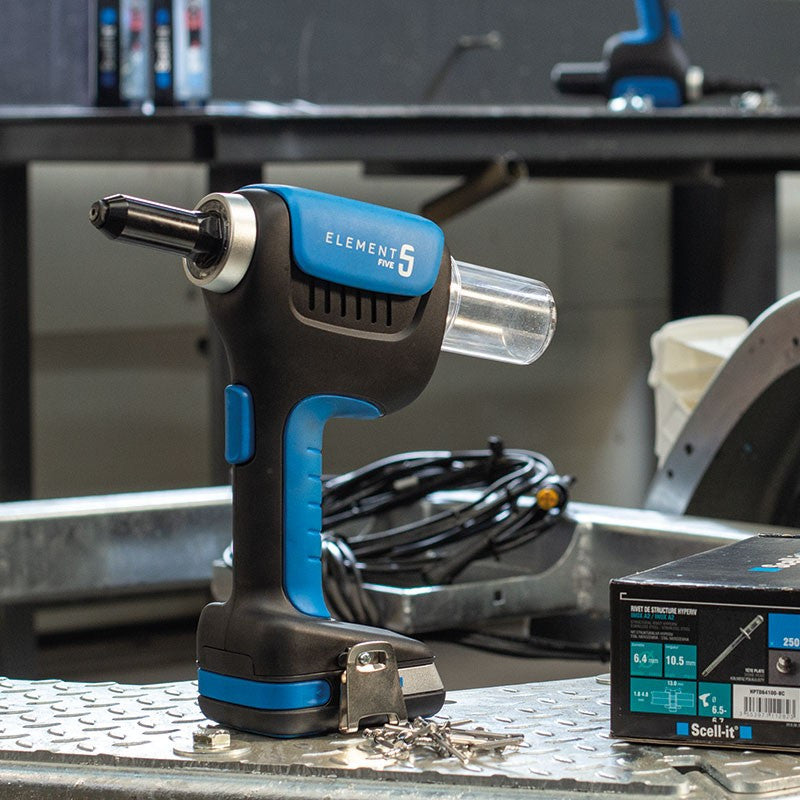 Riveteuse sans fil 18v 1x2ah ø2,4 à 5,0 mm e-5-1xbat scell-it