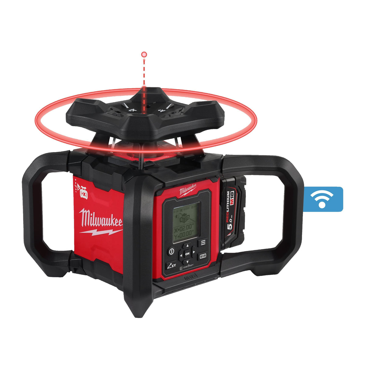 MILWAUKEE Laser rotatif 18V rouge 1200 m - RLOHV1200-501C - 4933493204