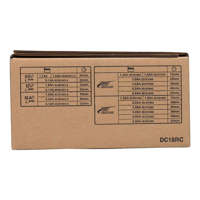Chargeur rapide de batterie 14,4/18v lxt li-ion dc18rc 195584-2 makita