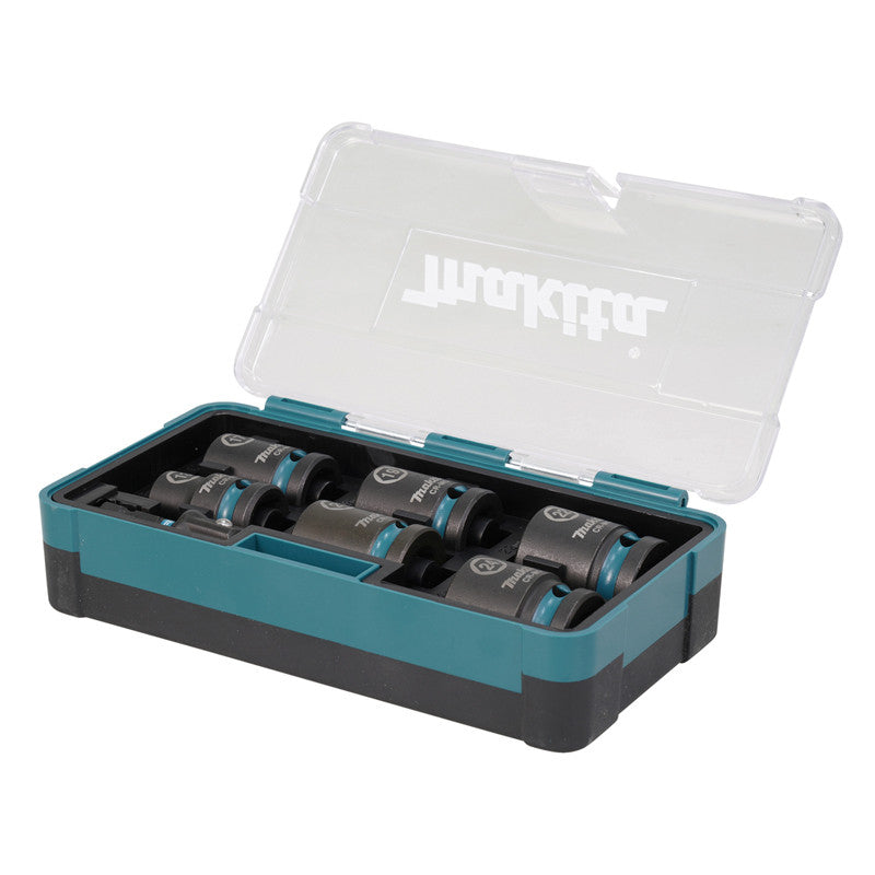 Coffret de 6 douilles 1/2" IMPACT BLACK avec Adaptateur HEXA 1/4'' MAKITA E-16592