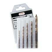 Jeu de 5 forets HSS Co5 PROSTEP DIN338 Ø3-4-5-6-8 mm SCHILL