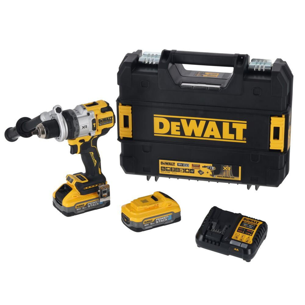 DEWALT Perceuse visseuse percu 18V 5Ah - Powerstack - DCD1007H2T-QW
