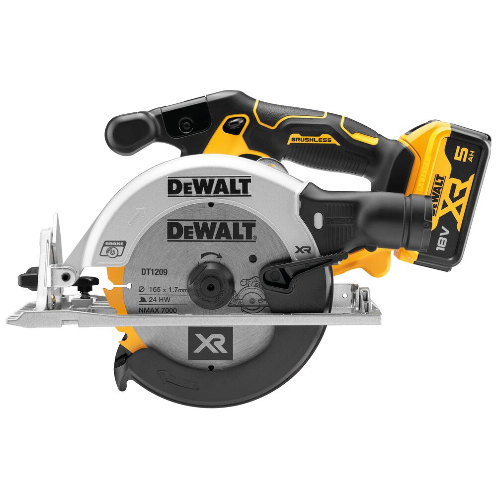 DEWALT Scie circulaire 165mm 18V 5Ah - DCS565P2-QW
