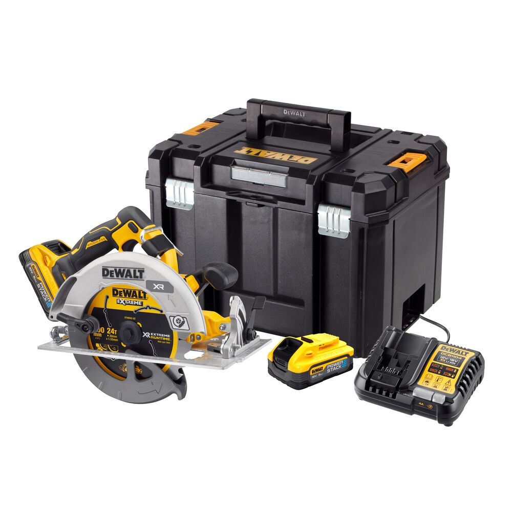 DEWALT Scie circulaire 190mm 18V 5Ah Powerstack - DCS573H2T-QW