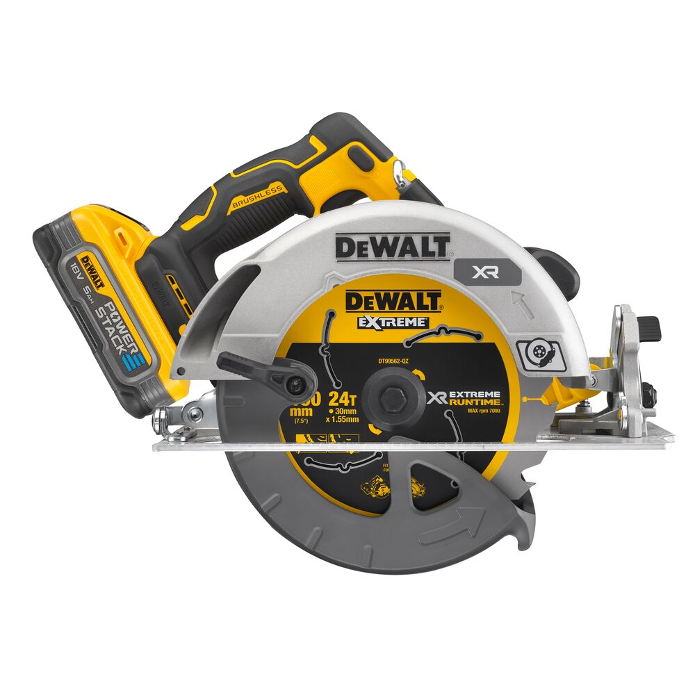 DEWALT Scie circulaire 190mm 18V 5Ah Powerstack - DCS573H2T-QW