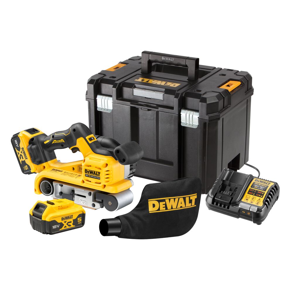DEWALT Ponceuse à bande 75x533mm 18V 5Ah - DCW220P2-QW