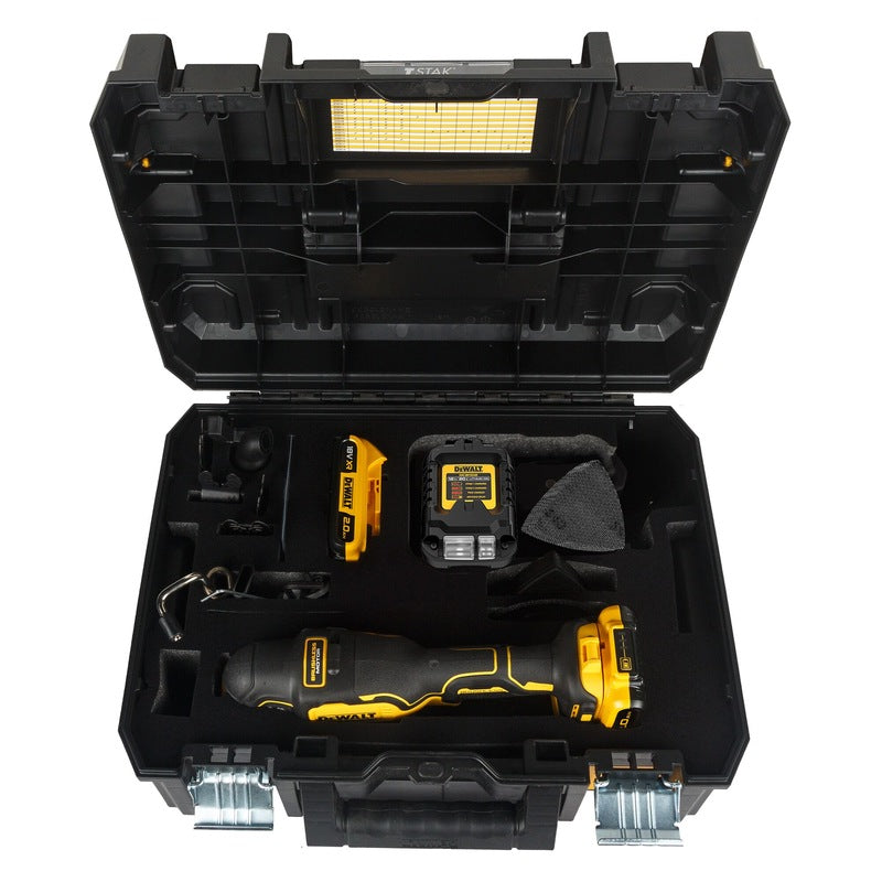 DEWALT Outil Multifonction 18V 2Ah + accessoires - DCS355D2-QW