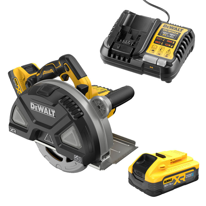 DEWALT Scie circulaire métal 184 mm 18V 5Ah Powerstack - DCS383H2-QW