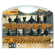 LEMAN Coffret 12 mèches de défonceuse queue 8mm - 418-700-12