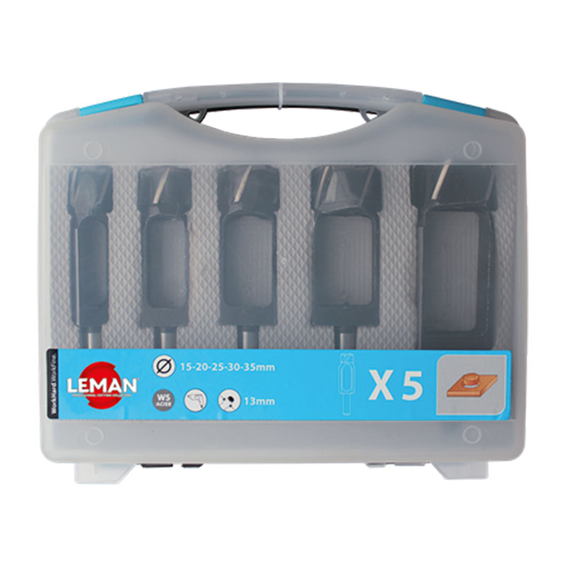 LEMAN Coffret bois de 5 mèches à bouchonner - 200 500 05