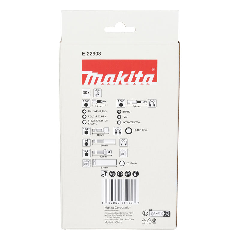 MAKITA Coffret 30 accessoires IMPACT BLACK - E-22903