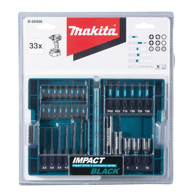 MAKITA Coffret d'embouts de vissage Impact BLACK 33 pcs - B-66896