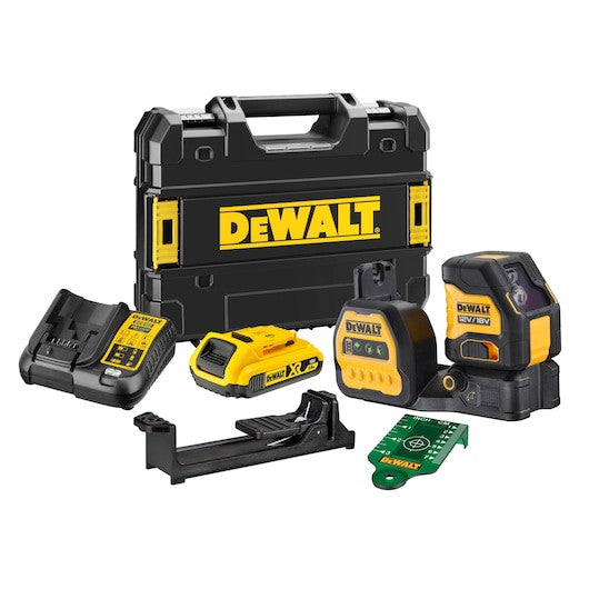 DEWALT Laser croix faisceaux verts 12/18V 2Ah - DCE088D1G18-QW
