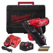 MILWAUKEE Cloueur charpente 18V 2x5Ah M18 FFN-502CA + 19800 clous 75mm - 4933493924