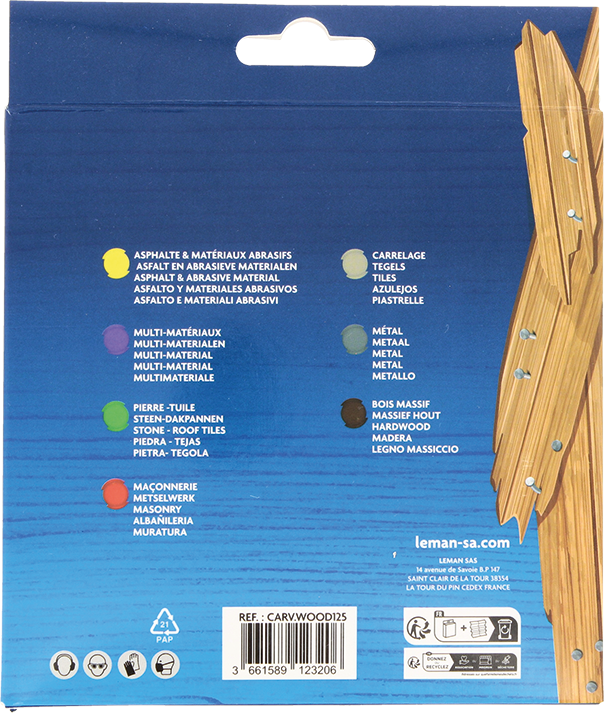 LEMAN Plateau carbure à surfacer le bois Ø 125 mm - CARV.WOOD125