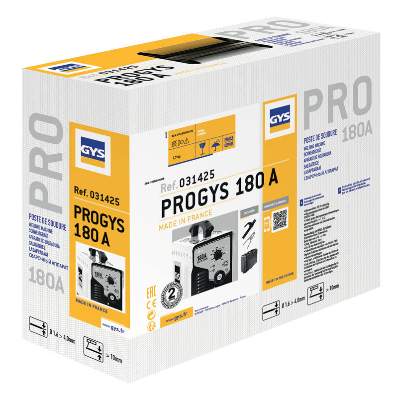 Poste de soudure mma inverter progys 180a 031425 gys