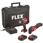 FLEX Pack 2 outils 18V multitool + perceuse à percussion 2x2,5 Ah - 532843