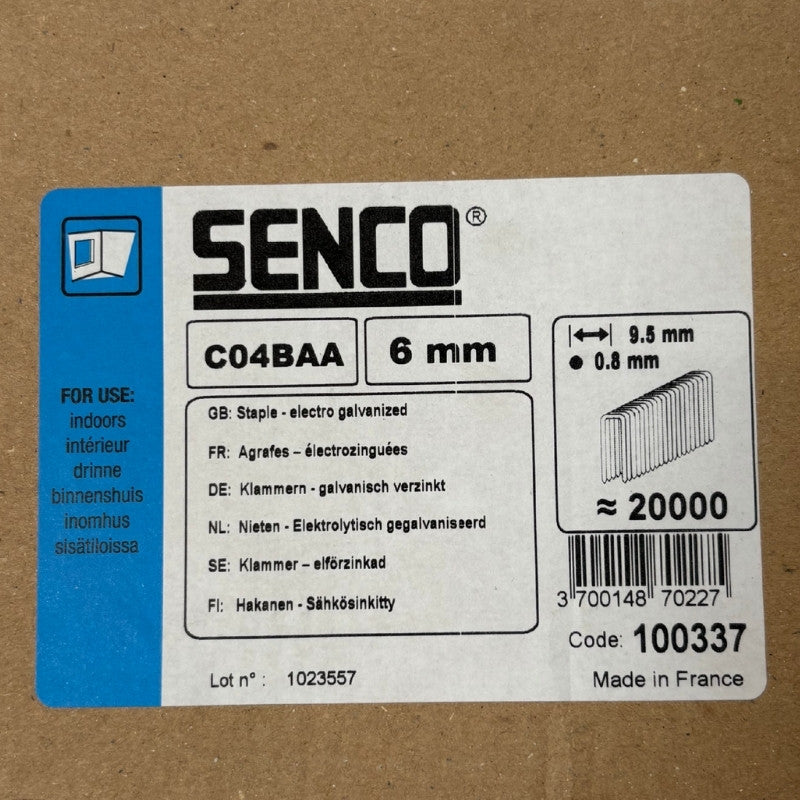 SENCO Boîte d'agrafes 6 mm - C04BAA 100337