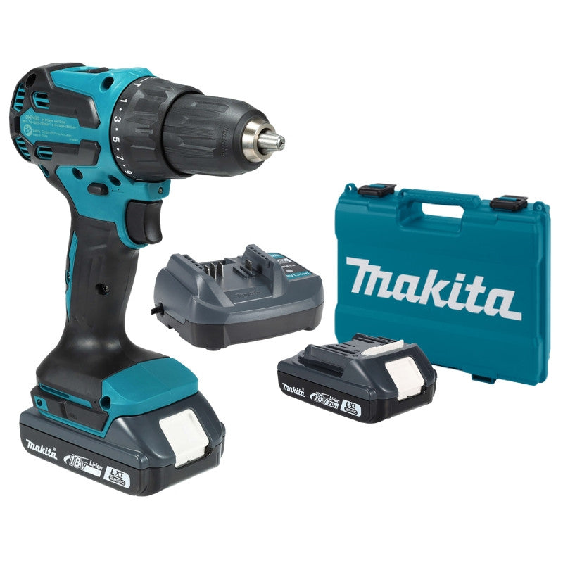 MAKITA Perceuse visseuse percussion 65Nm 18V 2Ah - DHP490WVE