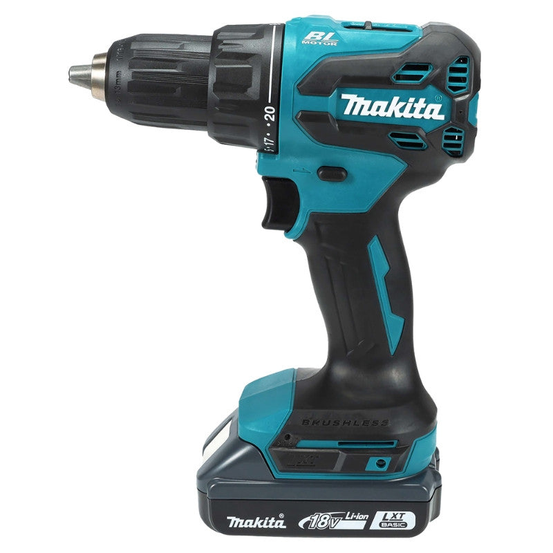 MAKITA Perceuse visseuse percussion 65Nm 18V 2Ah - DHP490WVE