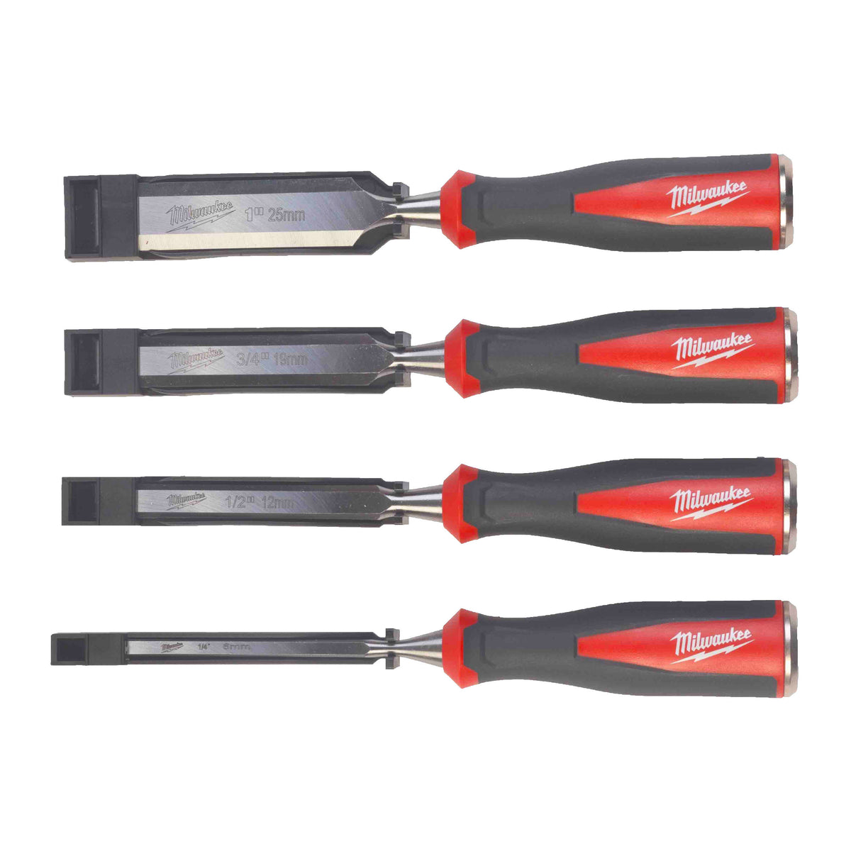 MILWAUKEE Set 4 ciseaux à bois 6,12,19,25mm - 4932479897