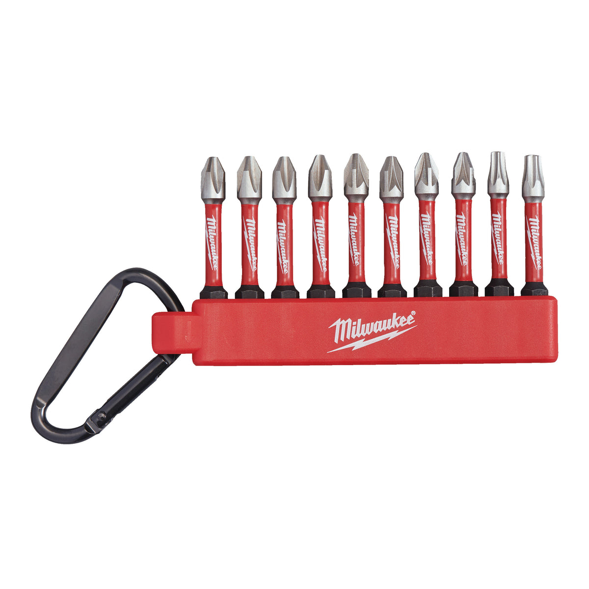 MILWAUKEE Mousqueton embouts shockwave set 2 10 pcs - 4932492939