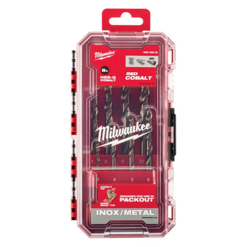 MILWAUKEE Set 8 forets métaux HSS cobalt - 4932499256