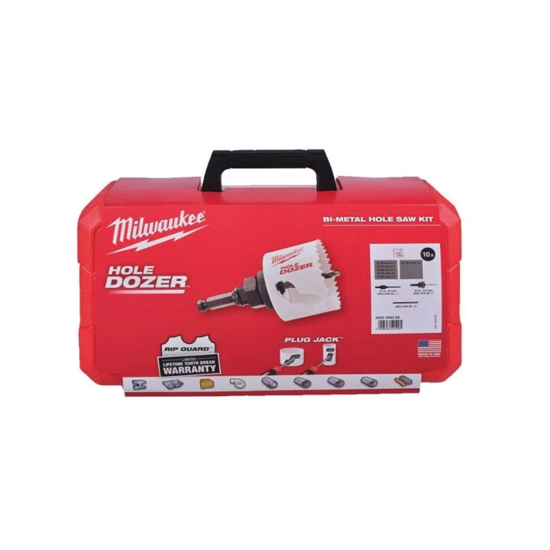 MILWAUKEE Coffret 10 scies cloches Hole Dozer élec - 4932498260