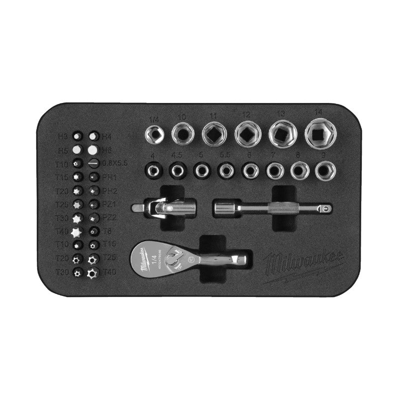 MILWAUKEE Set 39 cliquet 1/4 courte - 4932492672