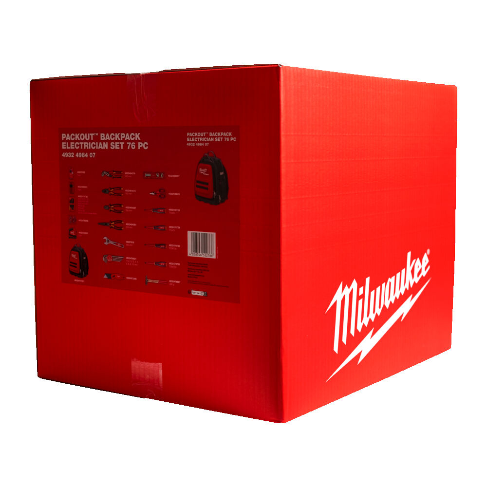 MILWAUKEE Sac à dos électricien packout 76 pcs - 4932498407