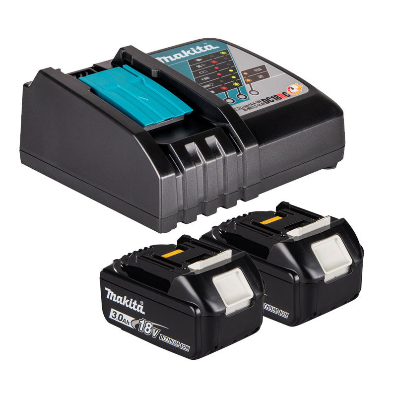MAKITA Pack power 18V LXT 2x3 Ah avec chargeur DC18RC
