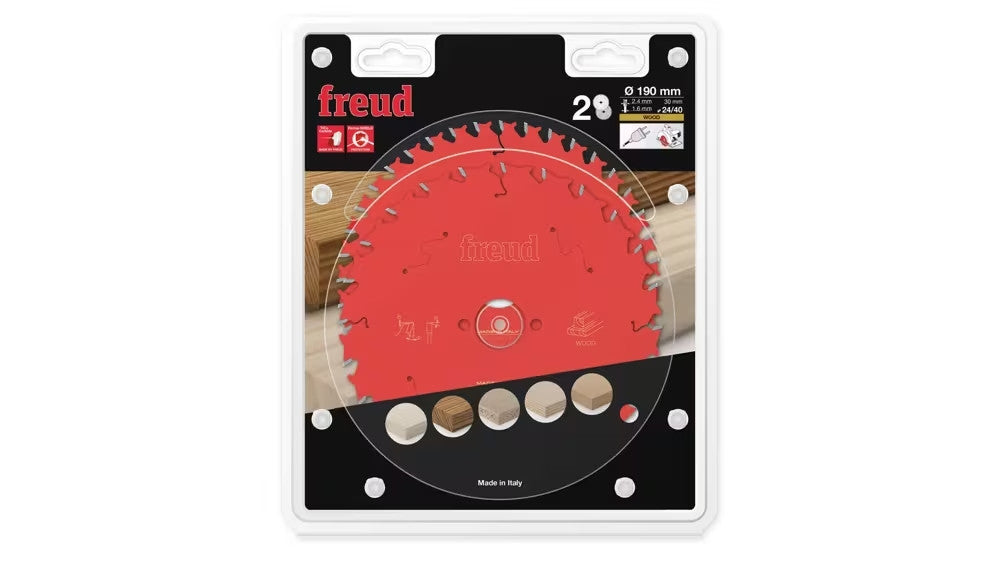 FREUD Pack 2 lames scie Bois Ø190x2.4/1,6x20 Z24 + 40 - F03FS09893