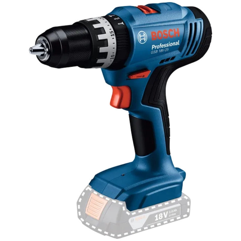 BOSCH Perceuse à percussion 18V Solo 56Nm GSB 18V-25 - 06019K9301
