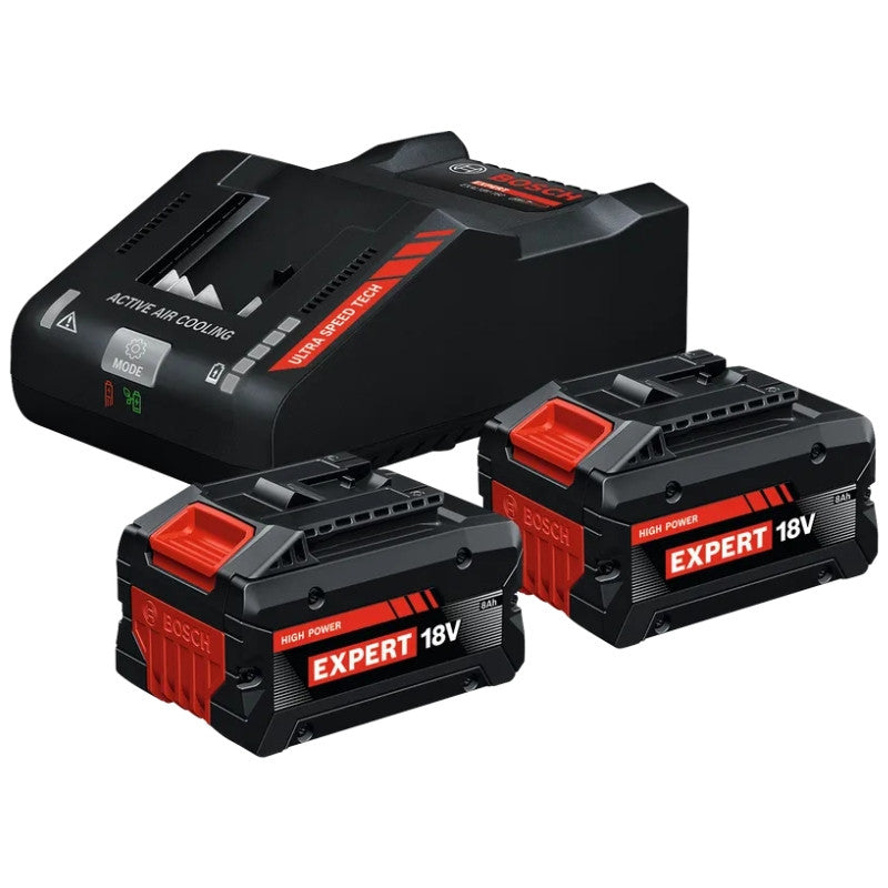 BOSCH Pack 2 batteries 18V 8Ah EXBA + chargeur EXA - 1600A0373T