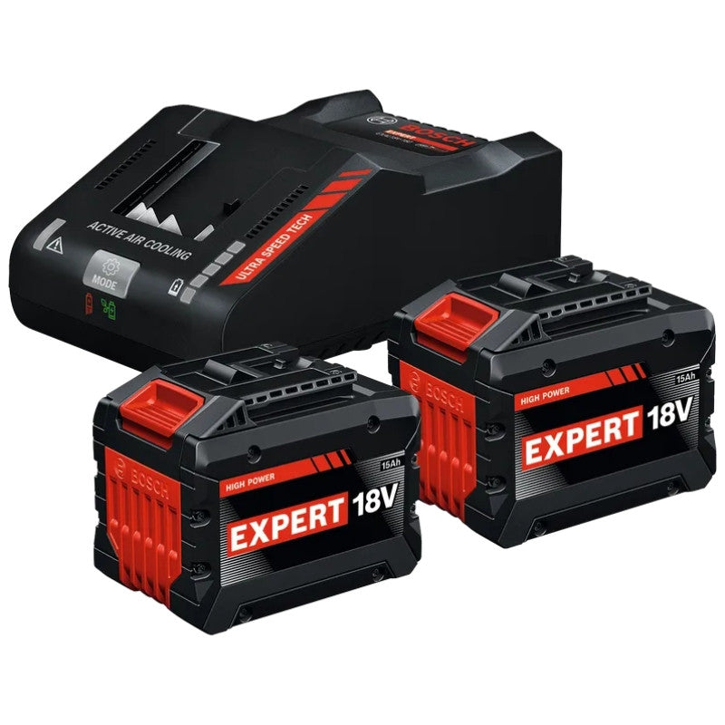 BOSCH EXPERT Set 2x18V15Ah + EXAL 18V-160 - 1600A0373Z
