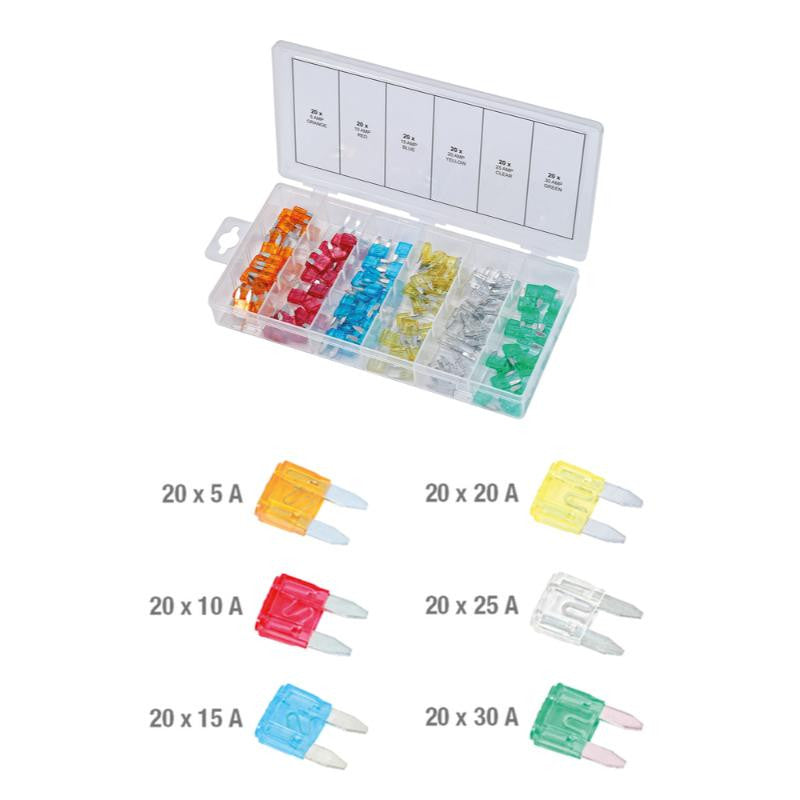 KS TOOLS Assort 120 mini-fusibles - 970.0280