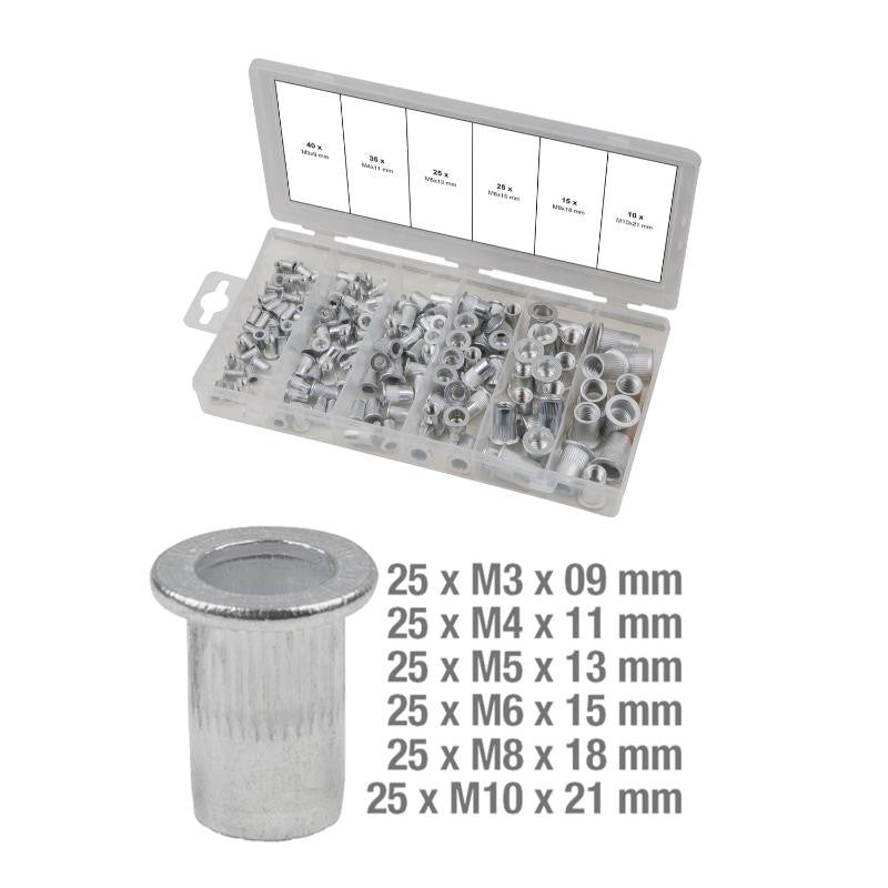 KS TOOLS Assort 150 inserts taraudés aluminium - 970.0620