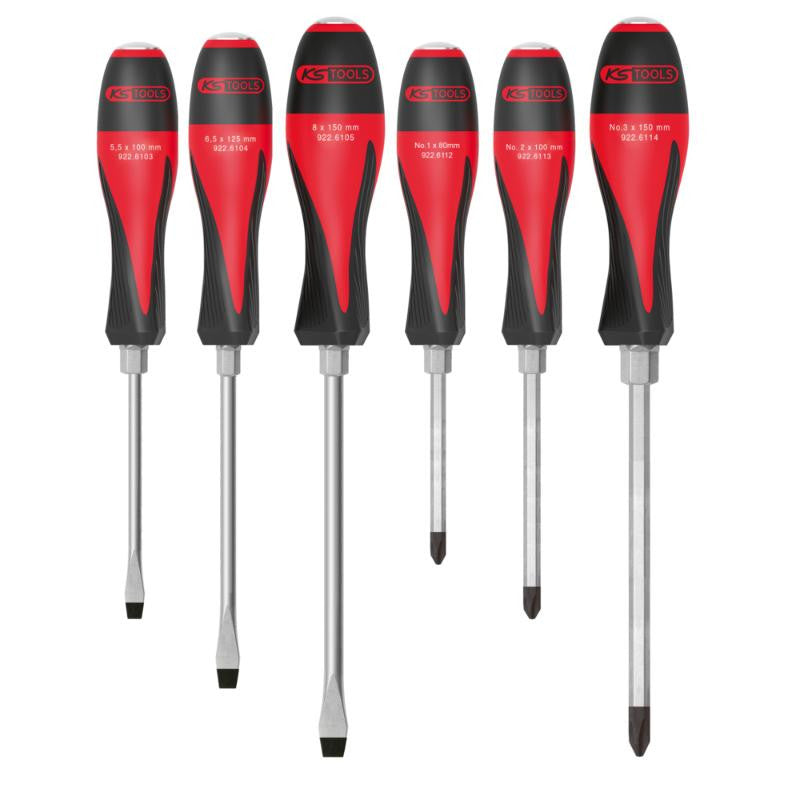 KS TOOLS Boîte 6 tournevis ULTIMATEmax 5,5 à 8mm PH1 à 3 - 922.6110
