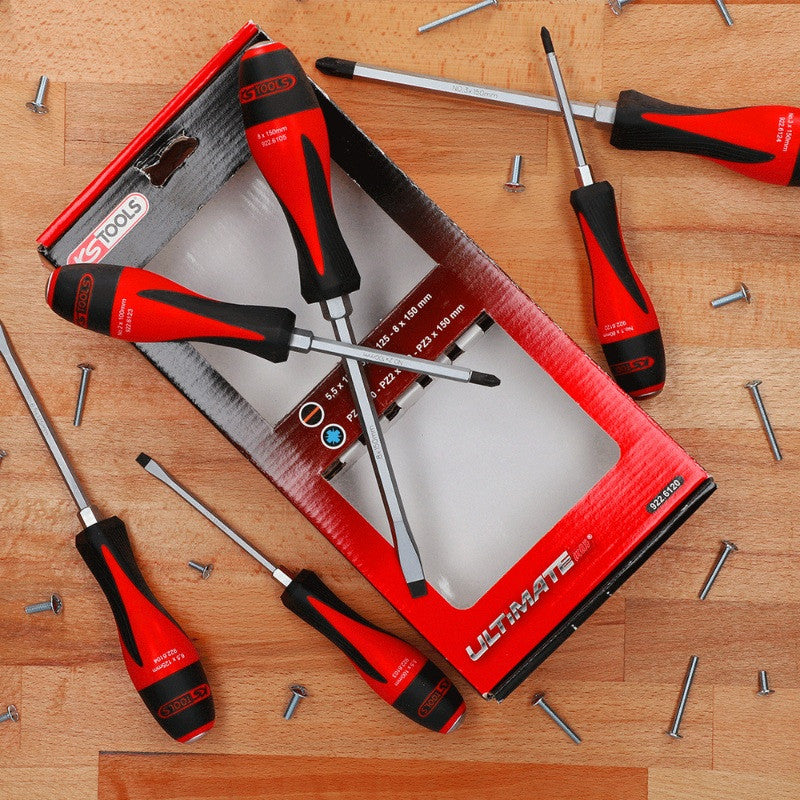 KS TOOLS Boîte 6 tournevis ULTIMATEmax 5,5 à 8mm PZ1 à 3 - 922.6120